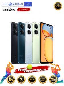 Redmi 13C 6GB + 6GB RAM 128GB Storage - PTA Approved (Official) - 1 Year Official Brand Warranty - Easy Installment - The Original Bro Mobiles-Free Tennis Ball